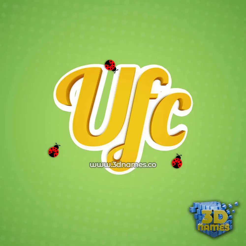 ufc in Ladybugs style - 3D name wallpaper