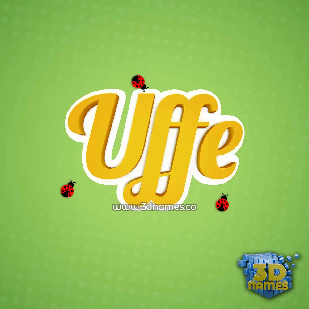 uffe in Ladybugs style - 3D name wallpaper