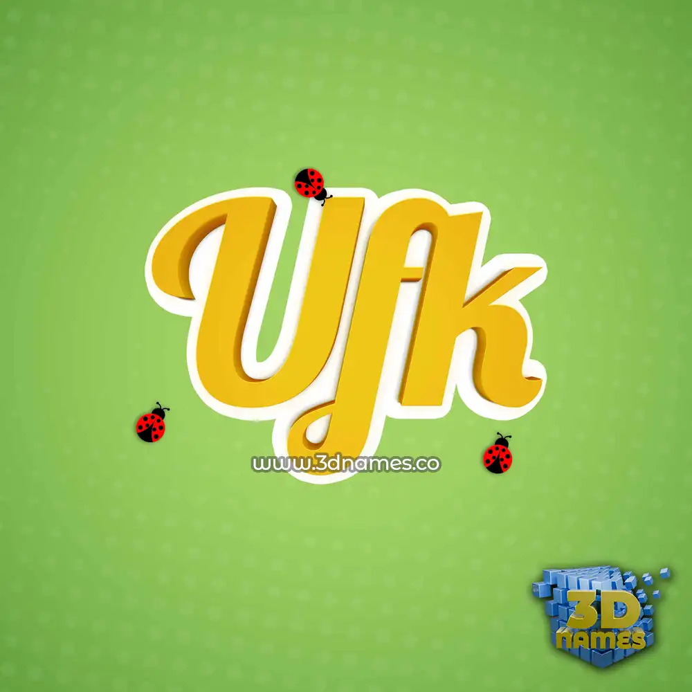 ufk in Ladybugs style - 3D name wallpaper