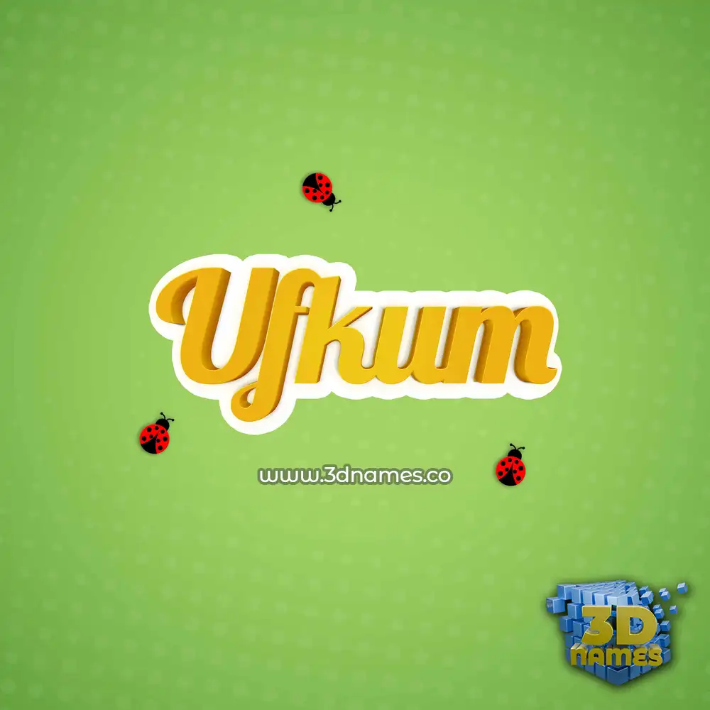ufkum in Ladybugs style - 3D name wallpaper