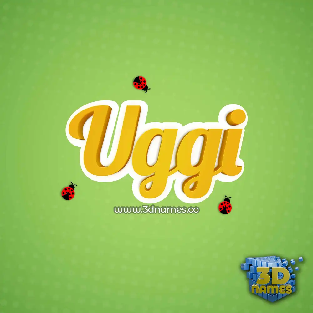 uggi in Ladybugs style - 3D name wallpaper
