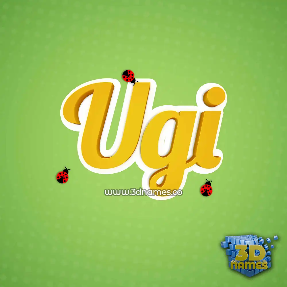 ugi in Ladybugs style - 3D name wallpaper