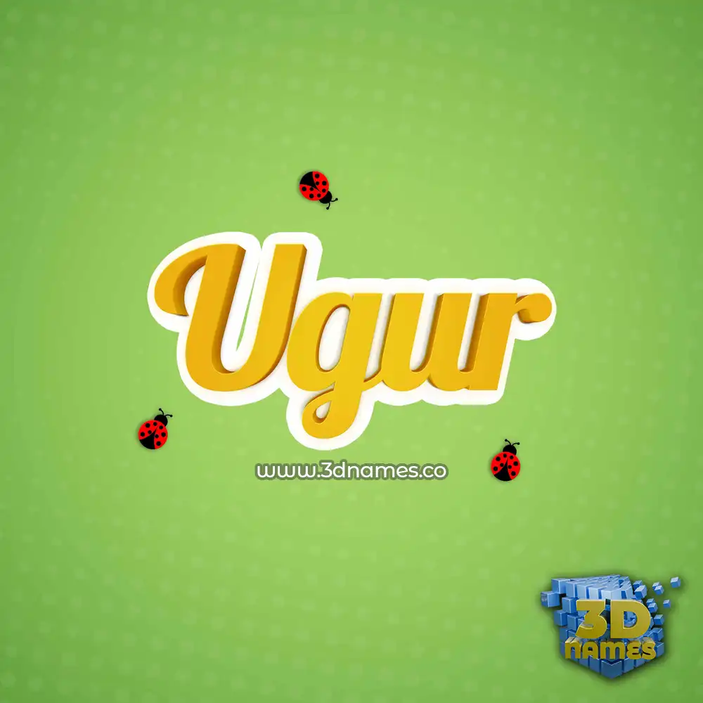 ugur in Ladybugs style - 3D name wallpaper