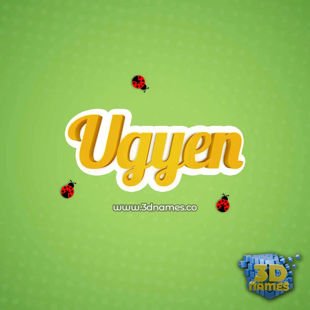 ugyen in Ladybugs style - 3D name wallpaper