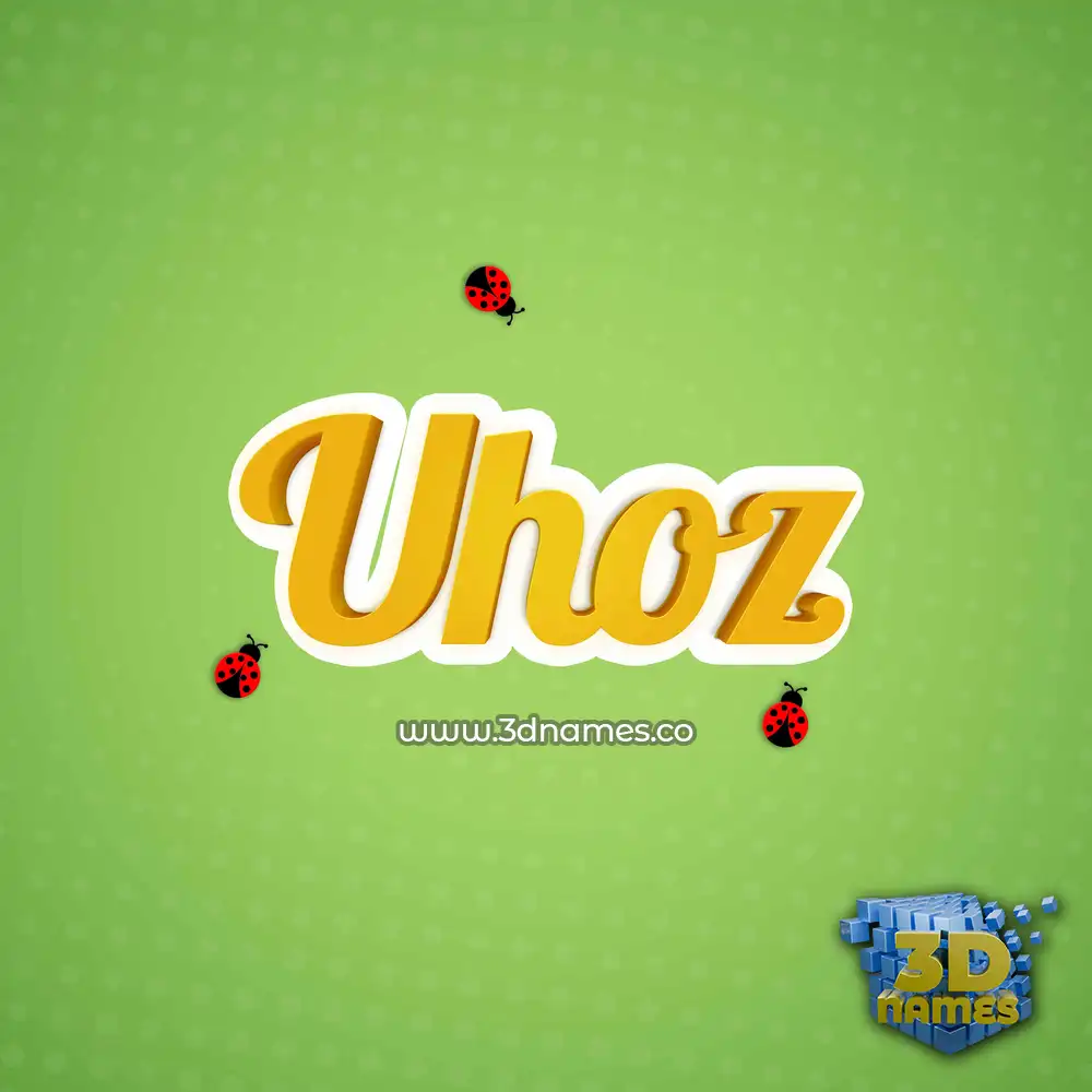 uhoz in Ladybugs style - 3D name wallpaper
