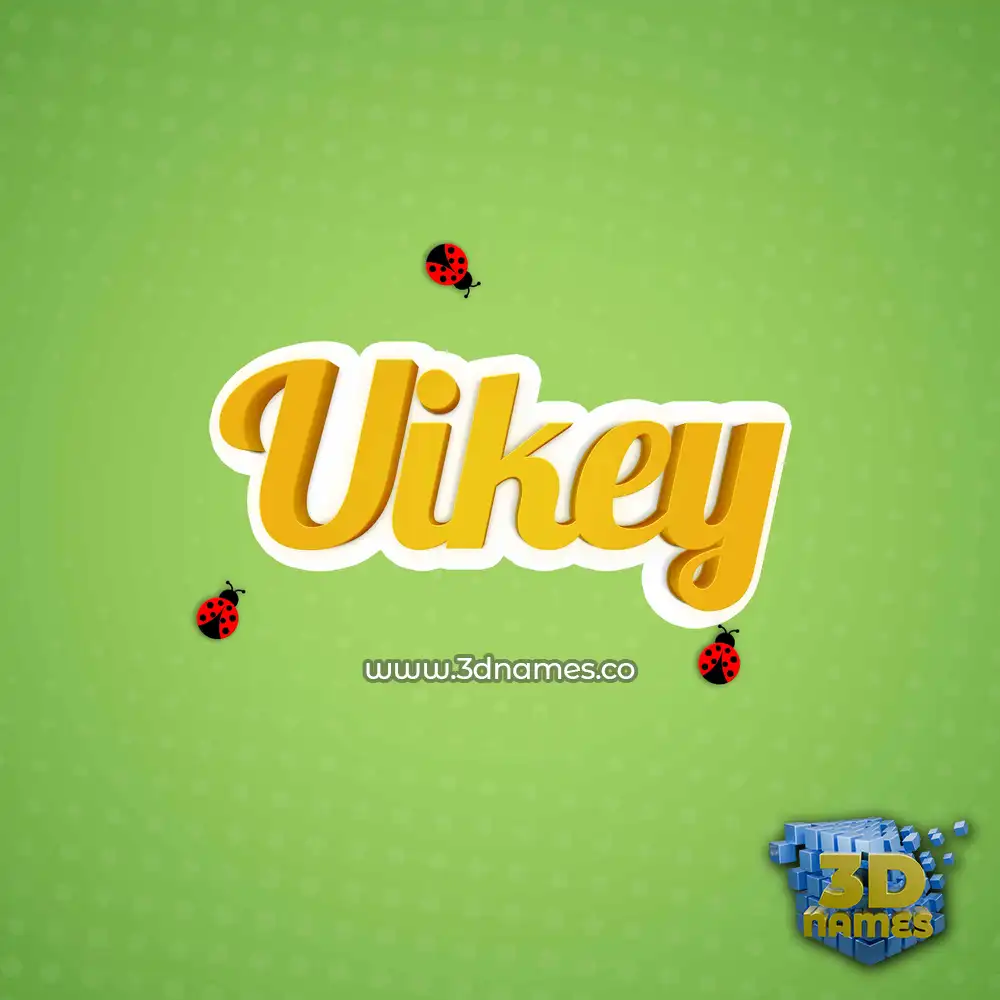 uikey in Ladybugs style - 3D name wallpaper