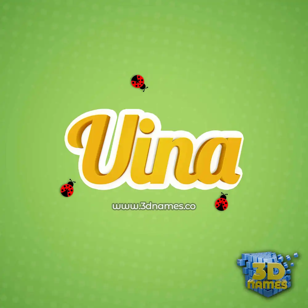 uina in Ladybugs style - 3D name wallpaper