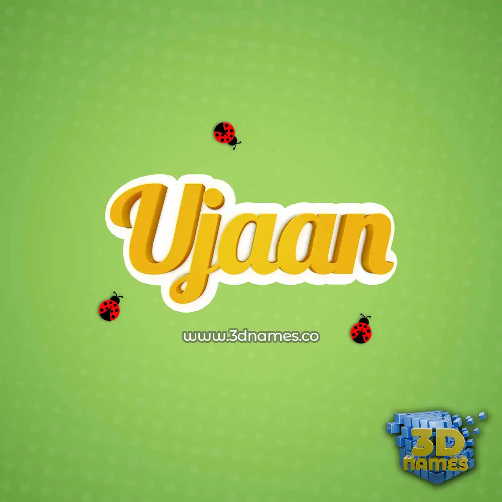 ujaan in Ladybugs style - 3D name wallpaper