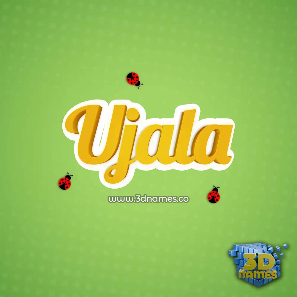 ujala in Ladybugs style - 3D name wallpaper
