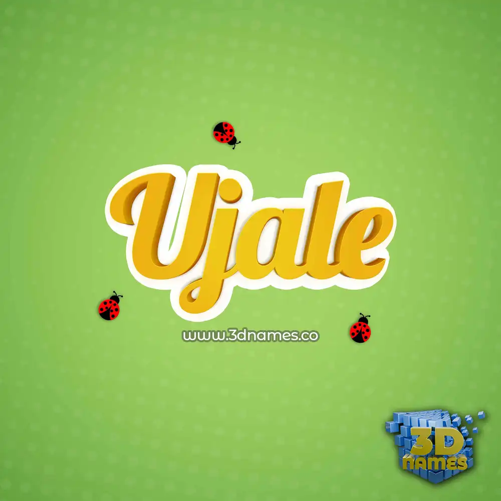 ujale in Ladybugs style - 3D name wallpaper