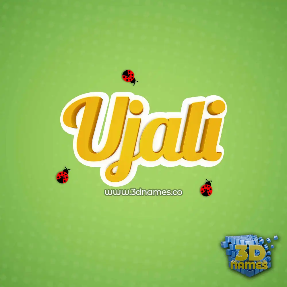 ujali in Ladybugs style - 3D name wallpaper