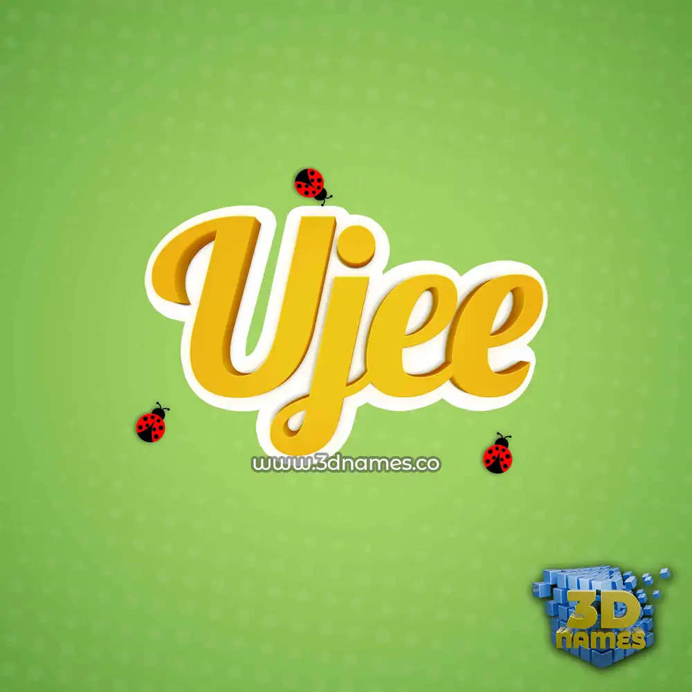 ujee in Ladybugs style - 3D name wallpaper