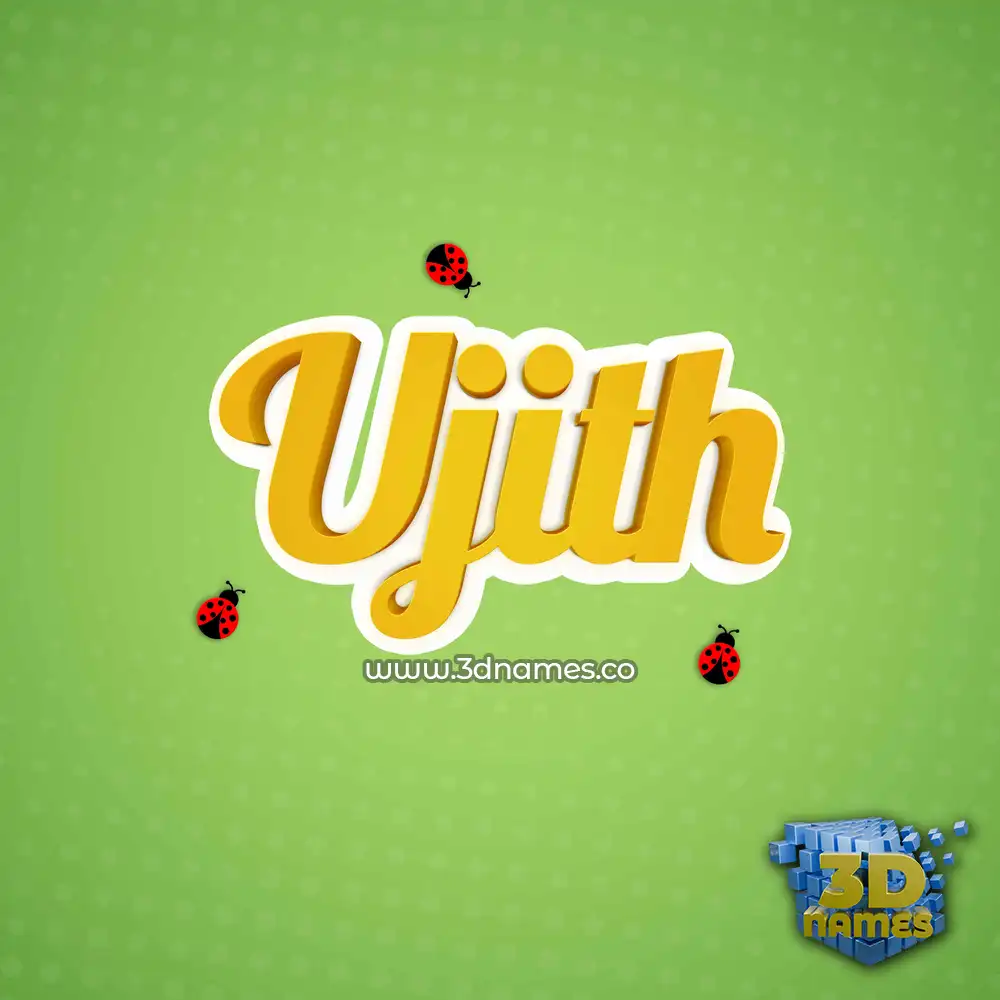 ujith in Ladybugs style - 3D name wallpaper