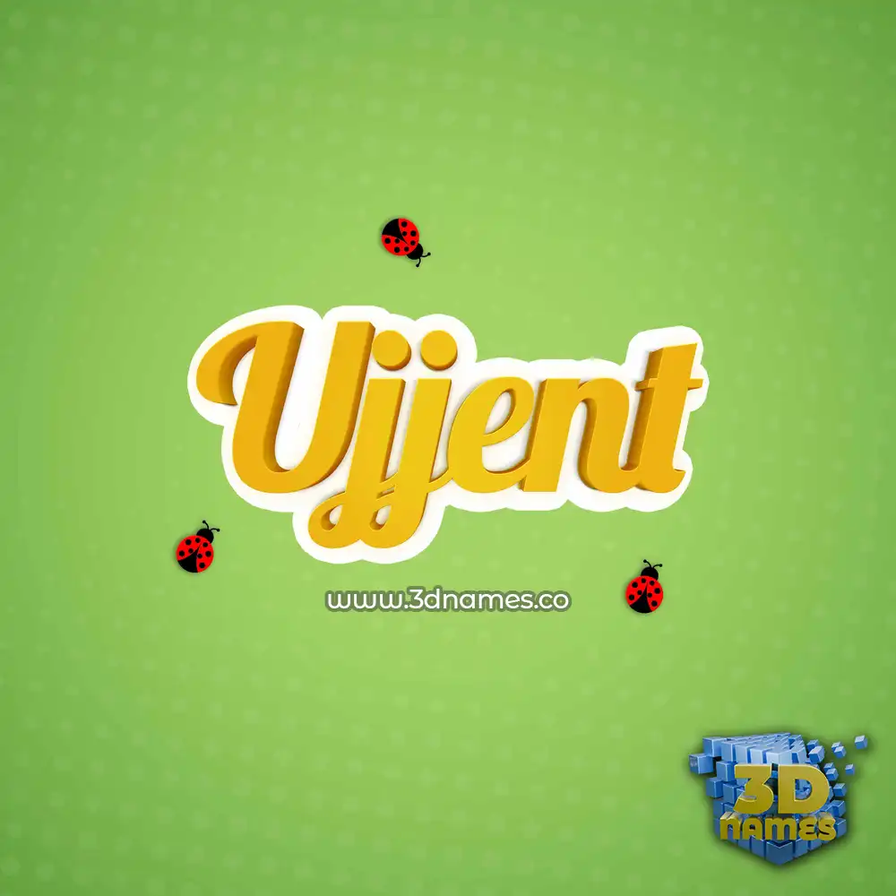 ujjent in Ladybugs style - 3D name wallpaper