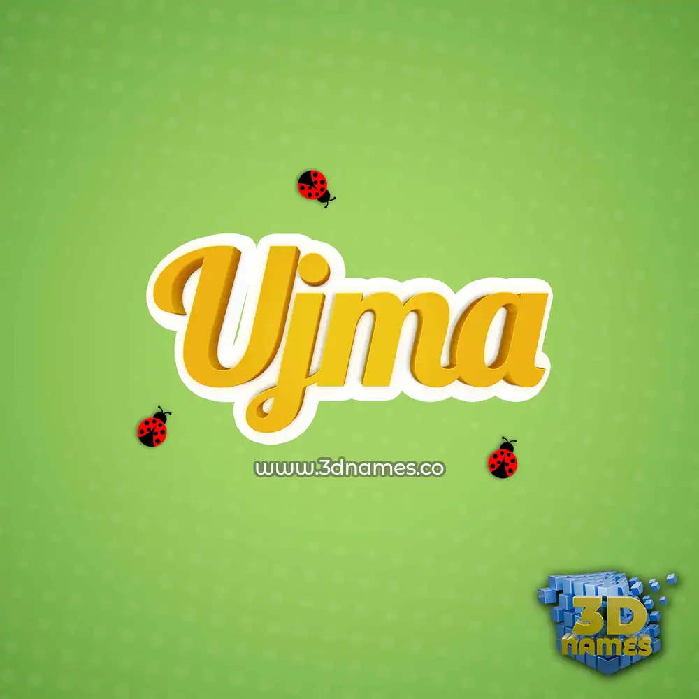 ujma in Ladybugs style - 3D name wallpaper