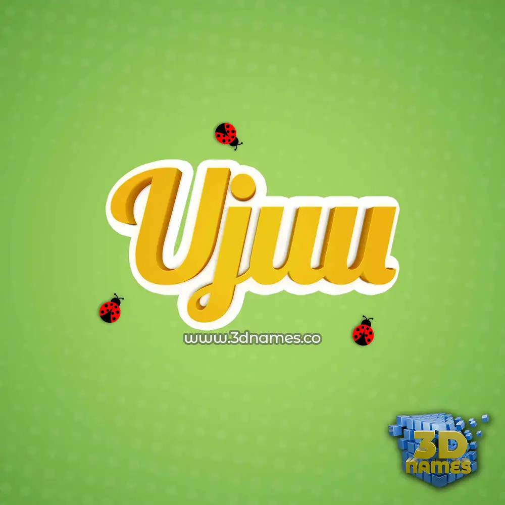 ujuu in Ladybugs style - 3D name wallpaper