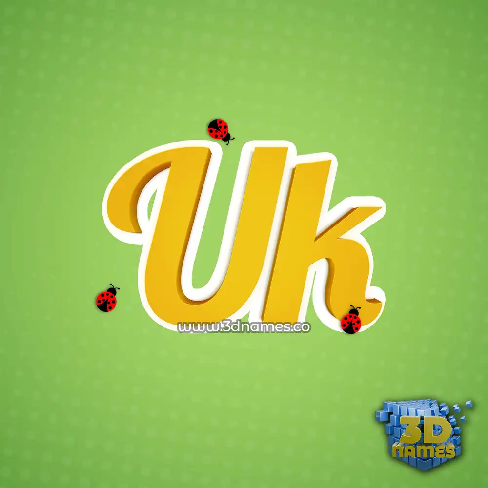 uk in Ladybugs style - 3D name wallpaper