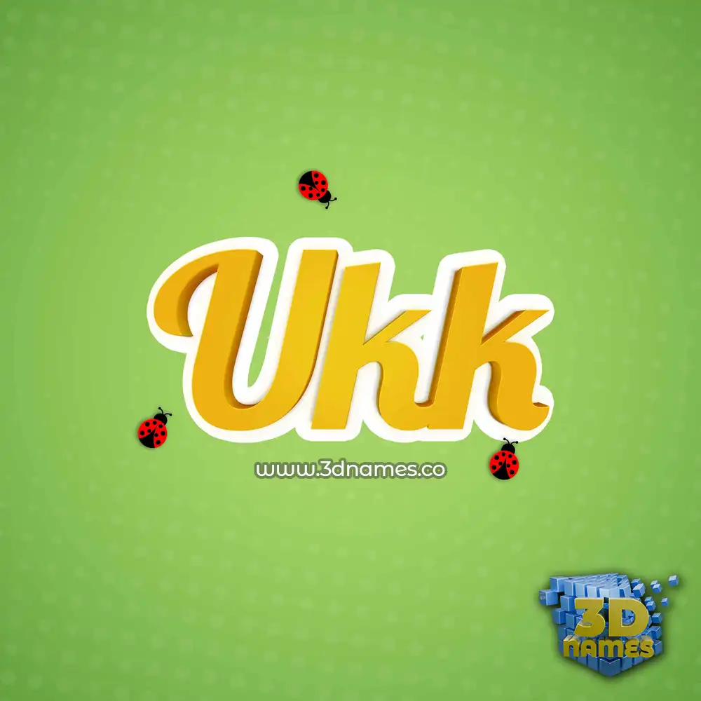 ukk in Ladybugs style - 3D name wallpaper