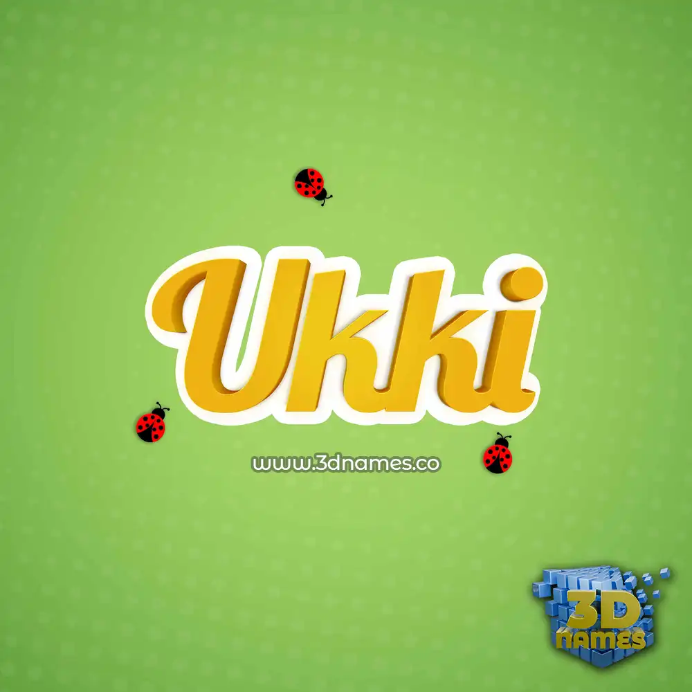 ukki in Ladybugs style - 3D name wallpaper