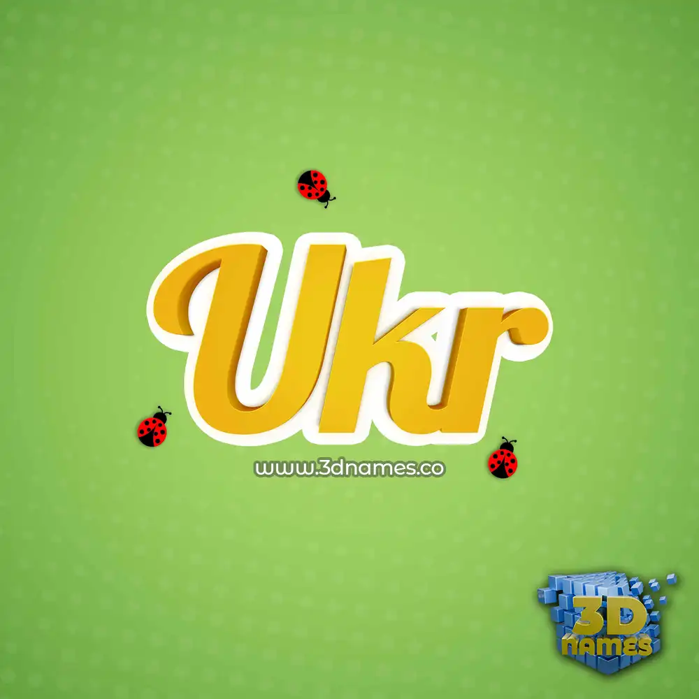 ukr in Ladybugs style - 3D name wallpaper