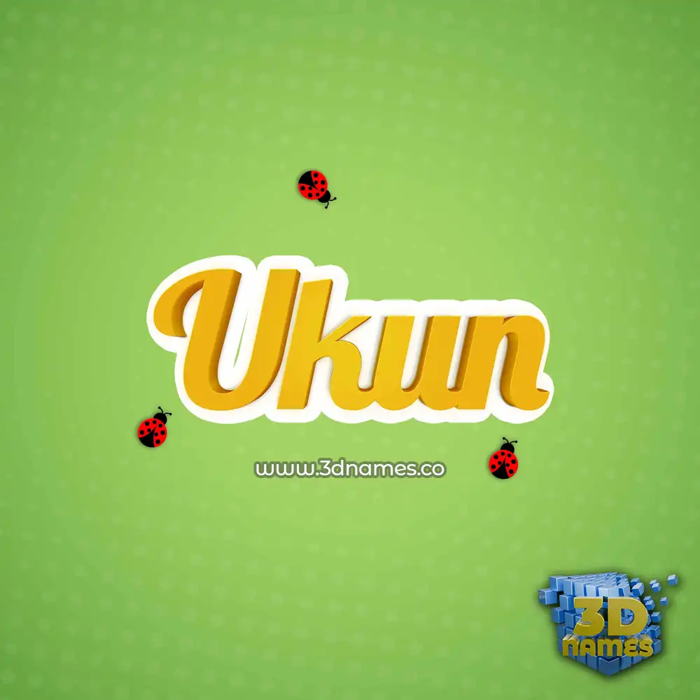 ukun in Ladybugs style - 3D name wallpaper