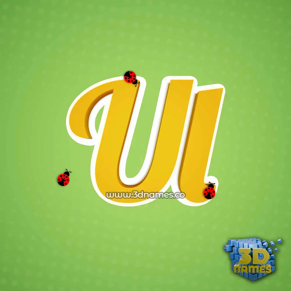 ul in Ladybugs style - 3D name wallpaper