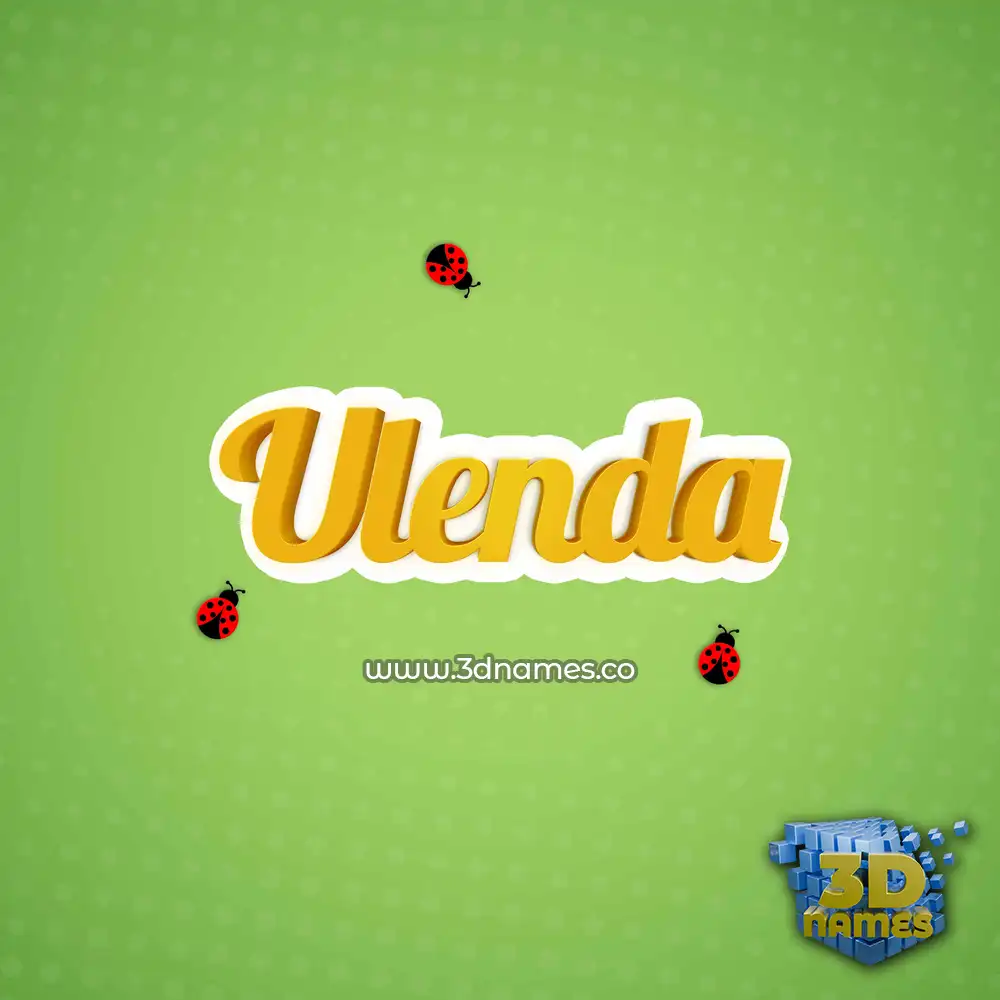 ulenda in Ladybugs style - 3D name wallpaper