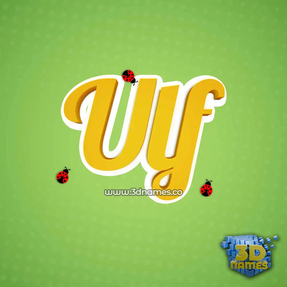 ulf in Ladybugs style - 3D name wallpaper