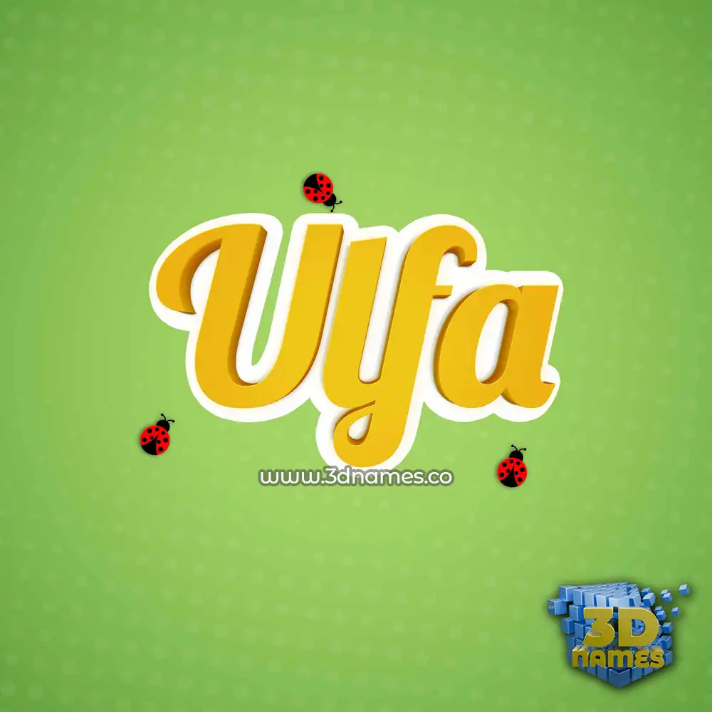 ulfa in Ladybugs style - 3D name wallpaper