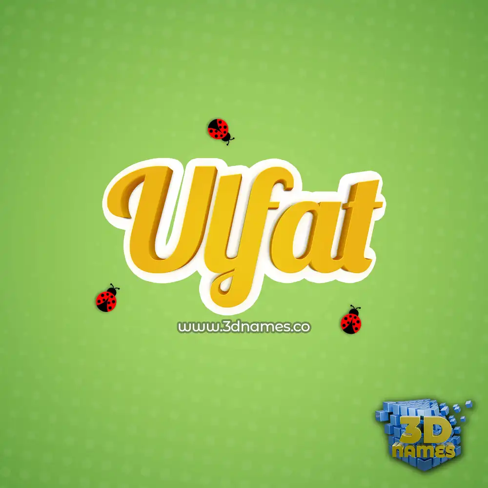 ulfat in Ladybugs style - 3D name wallpaper