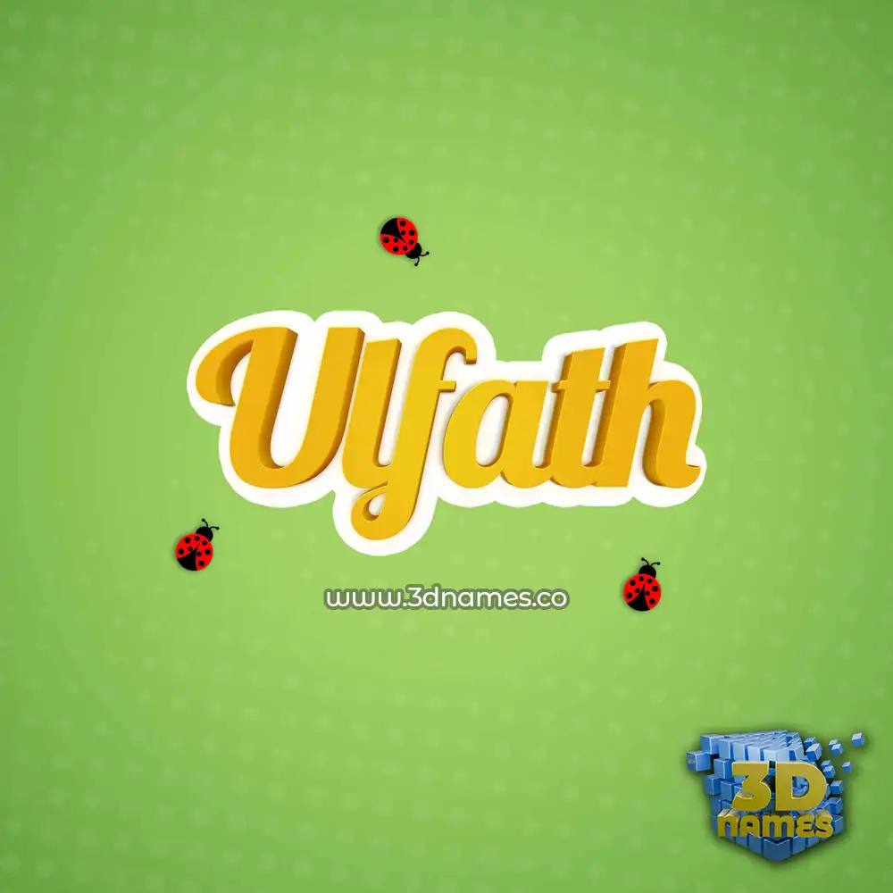 ulfath in Ladybugs style - 3D name wallpaper