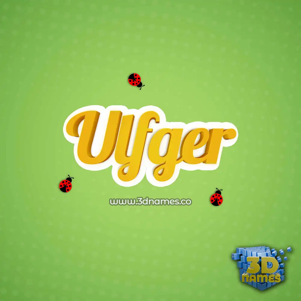 ulfger in Ladybugs style - 3D name wallpaper