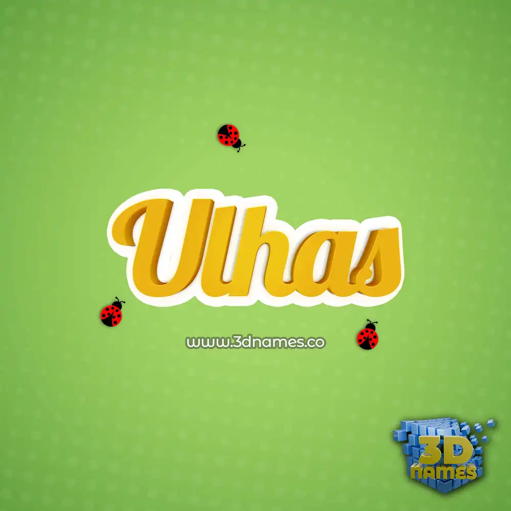 ulhas in Ladybugs style - 3D name wallpaper