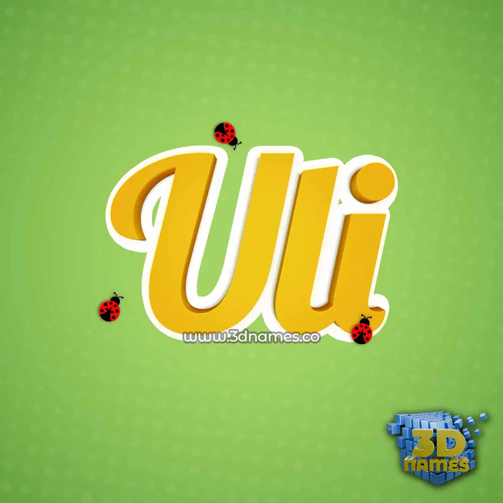 uli in Ladybugs style - 3D name wallpaper