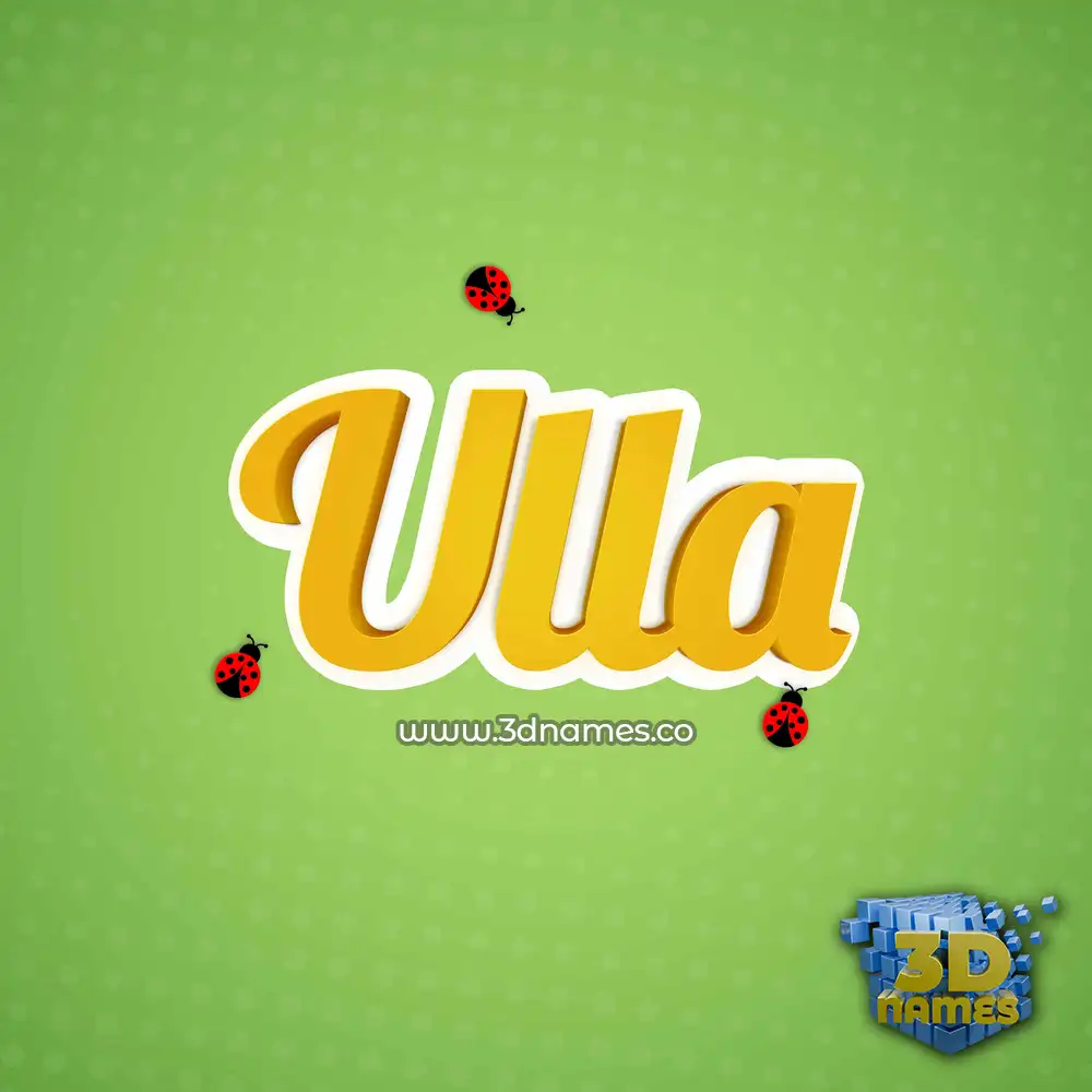 ulla in Ladybugs style - 3D name wallpaper