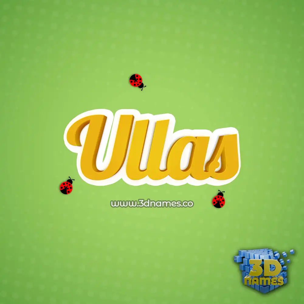 ullas in Ladybugs style - 3D name wallpaper