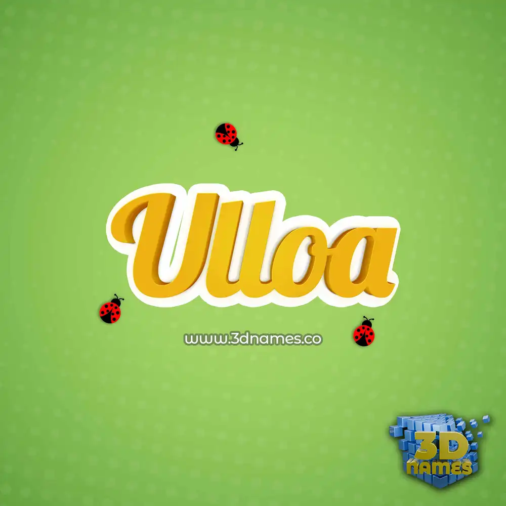 ulloa in Ladybugs style - 3D name wallpaper