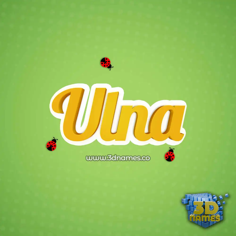 ulna in Ladybugs style - 3D name wallpaper