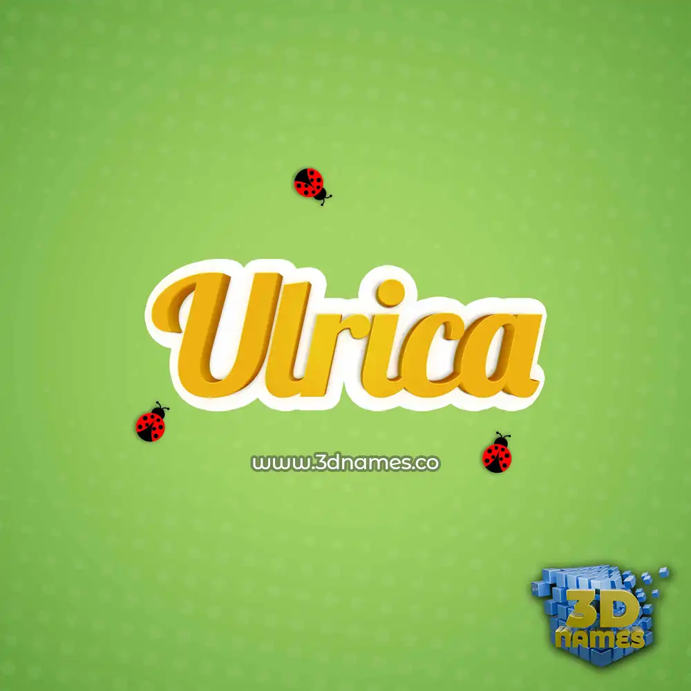 ulrica in Ladybugs style - 3D name wallpaper