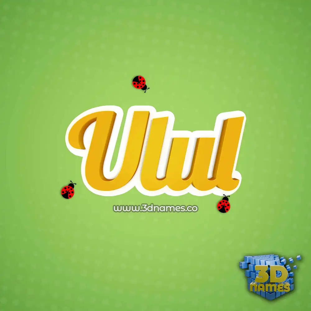 ulul in Ladybugs style - 3D name wallpaper