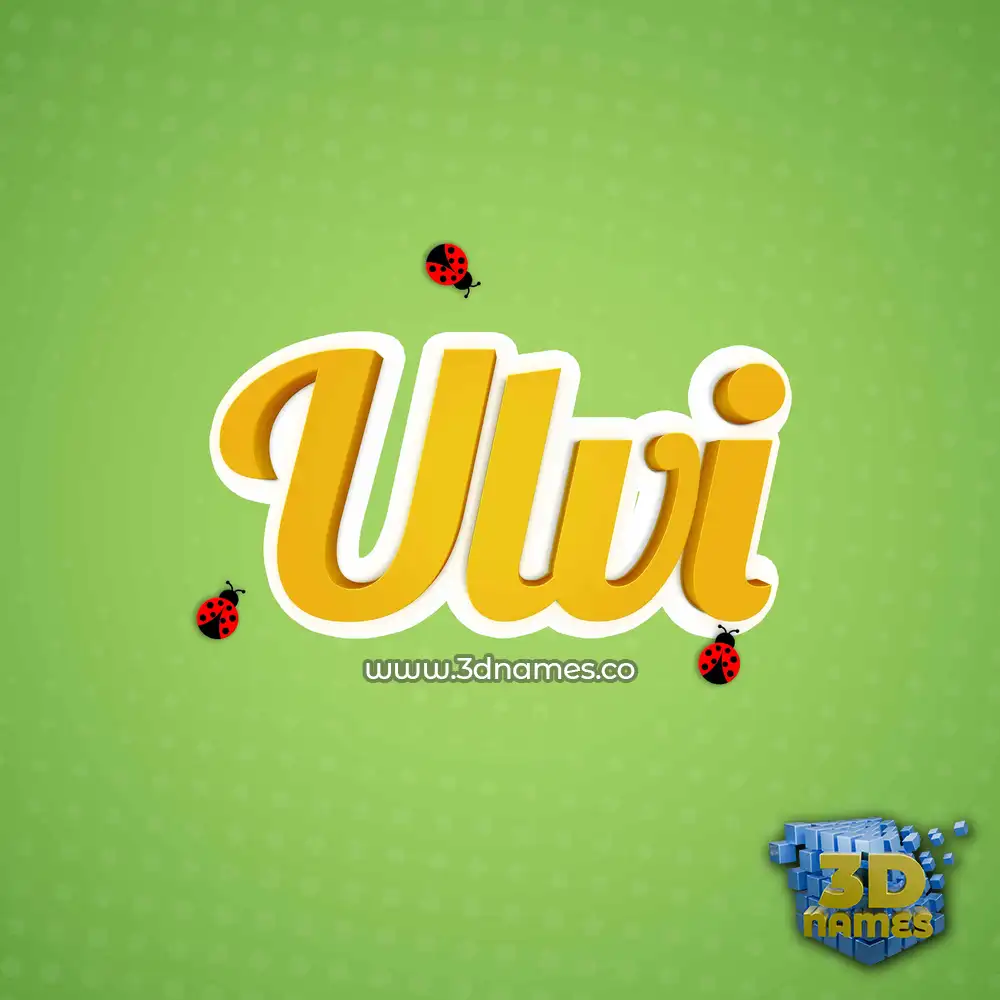 ulvi in Ladybugs style - 3D name wallpaper