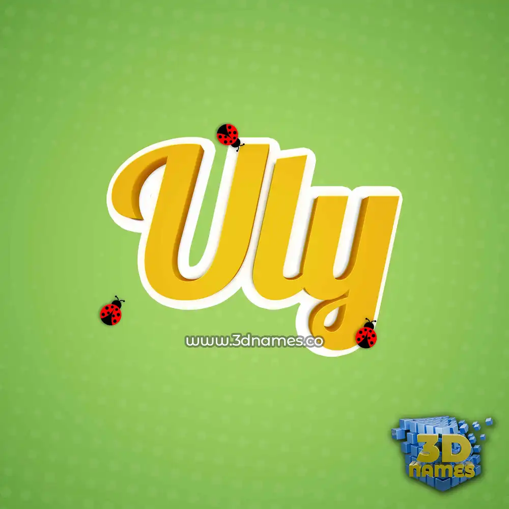 uly in Ladybugs style - 3D name wallpaper