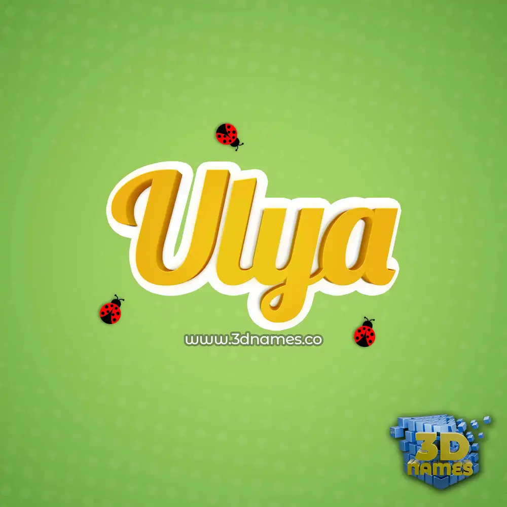 ulya in Ladybugs style - 3D name wallpaper
