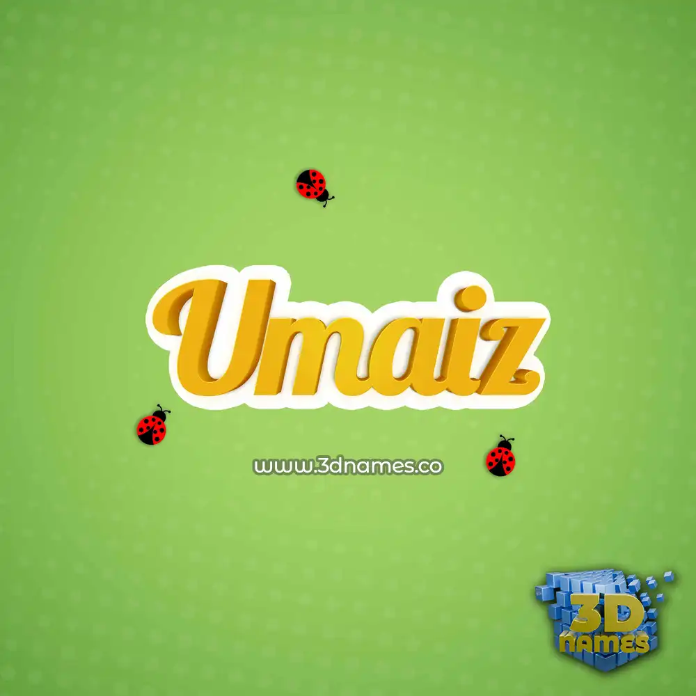 umaiz in Ladybugs style - 3D name wallpaper