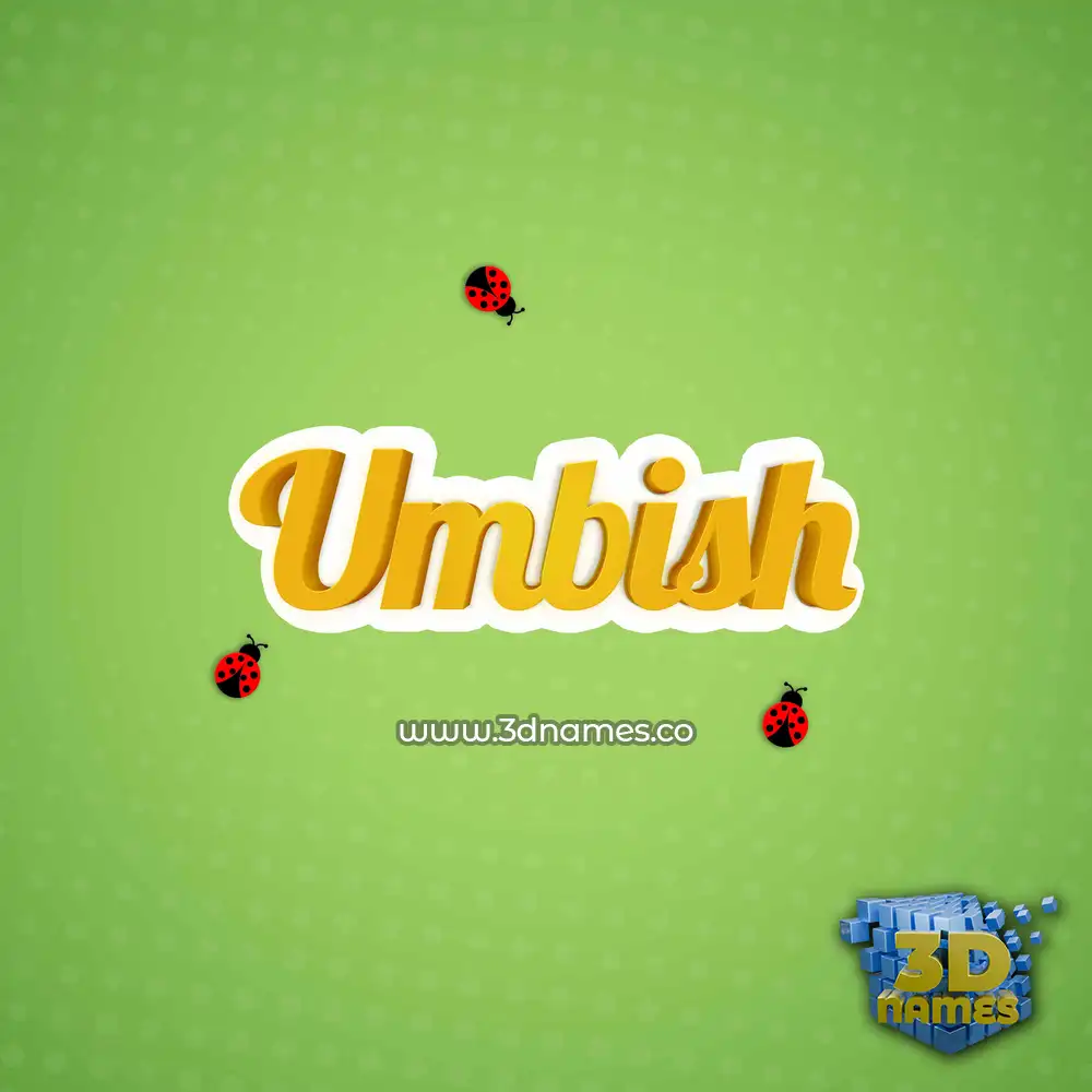 umbish in Ladybugs style - 3D name wallpaper