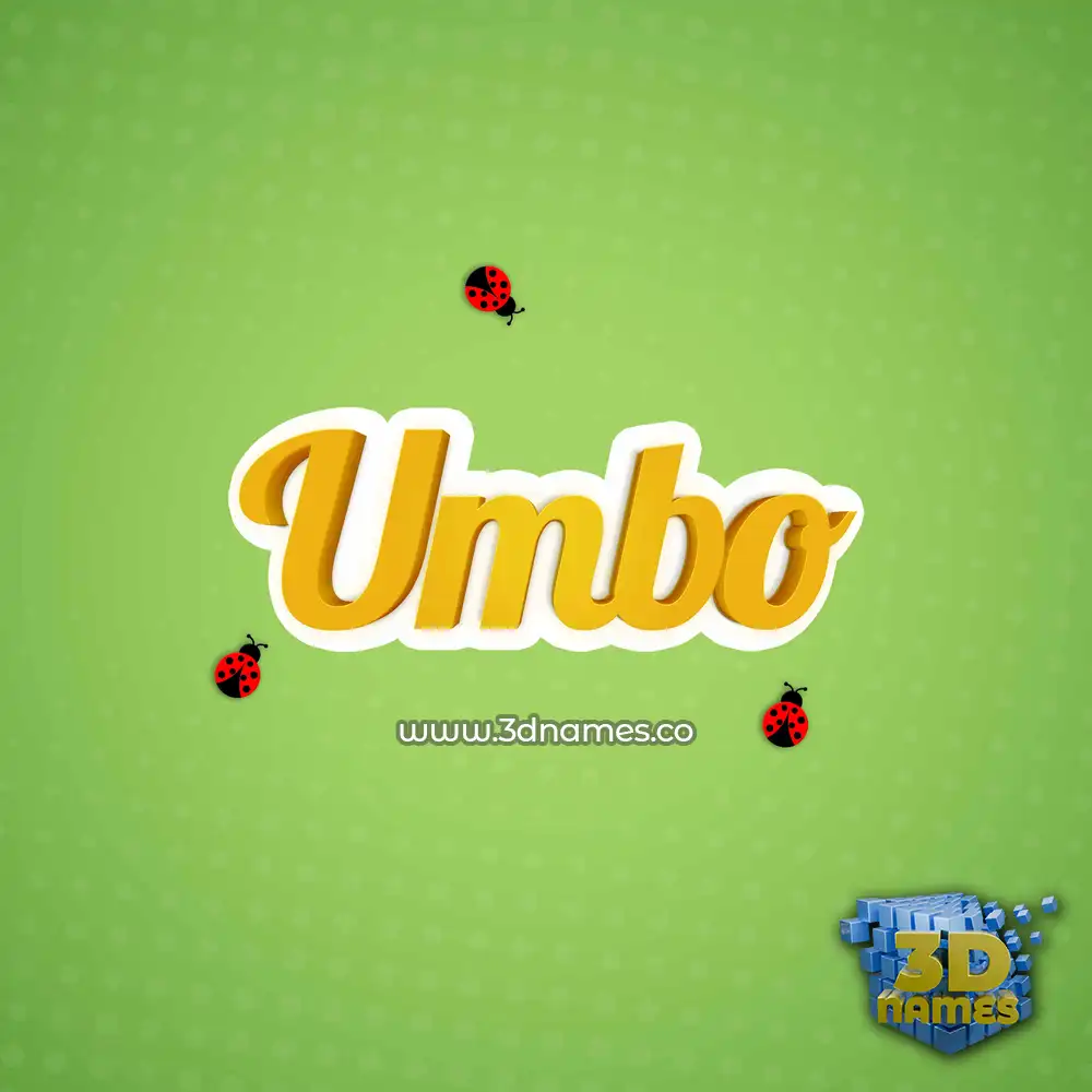 umbo in Ladybugs style - 3D name wallpaper