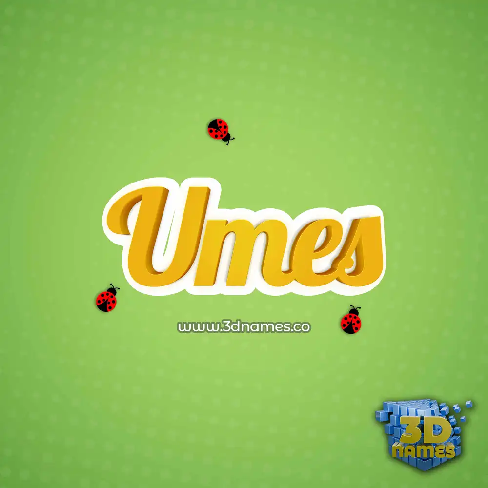 umes in Ladybugs style - 3D name wallpaper