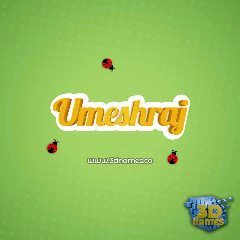 umeshraj in Ladybugs style - 3D name wallpaper