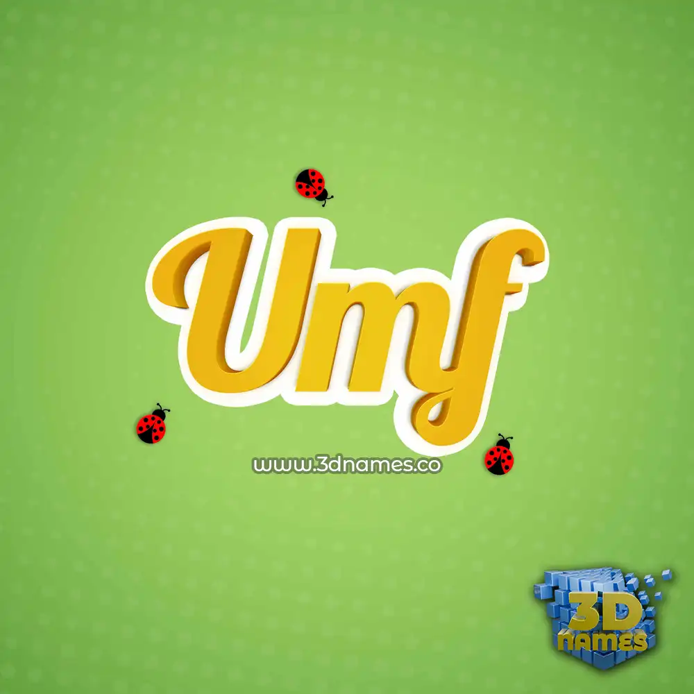 umf in Ladybugs style - 3D name wallpaper