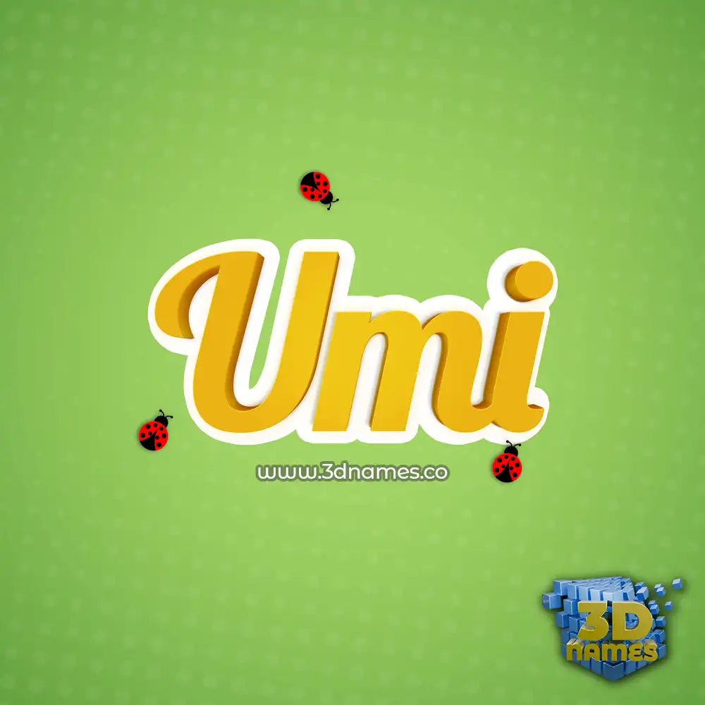 umi in Ladybugs style - 3D name wallpaper